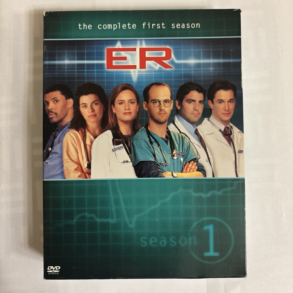 ER The Complete First Season DVD Box Set 2003 4-Disc Season 1 George Clooney